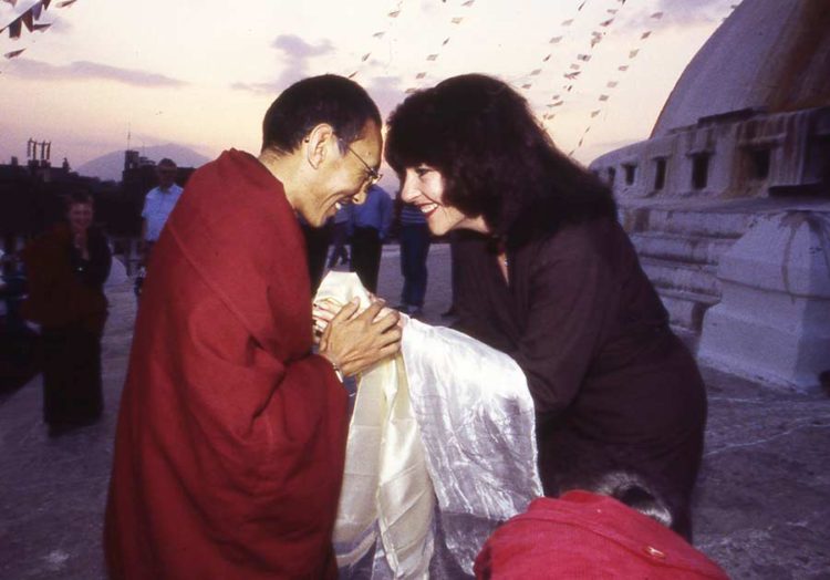 Tulku Rigdzen Pema at stupa